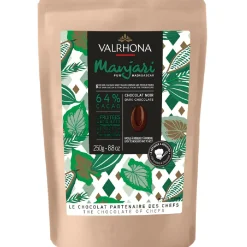 Valrhona Chocolade Druppels Puur Manjari (64%) 250g