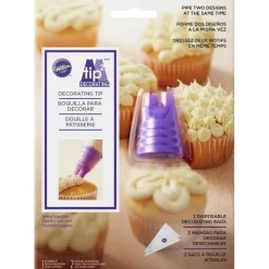 Wilton Duo-Spuitmondje Ster/Glad en 2 Spuitzakken**